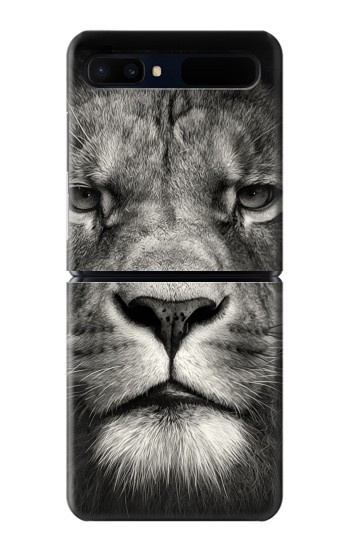 S1352 Lion Visage Etui Coque Housse pour Samsung Galaxy Z Flip 5G