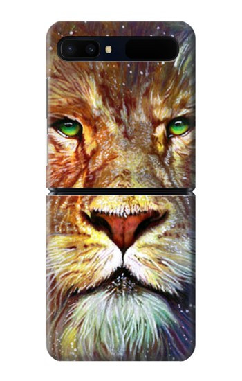 S1354 Lion Etui Coque Housse pour Samsung Galaxy Z Flip 5G