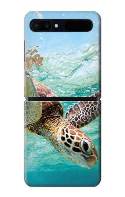 S1377 Océan tortue de mer Etui Coque Housse pour Samsung Galaxy Z Flip 5G