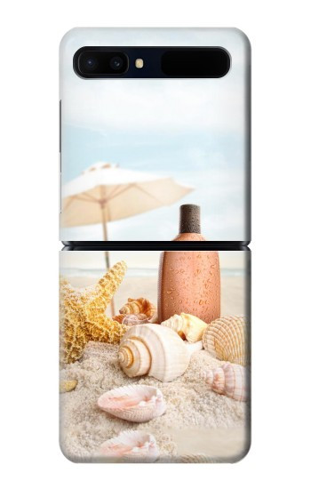 S1425 Seashells sur la plage Etui Coque Housse pour Samsung Galaxy Z Flip 5G