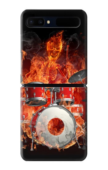 S1431 crâne de tambour Etui Coque Housse pour Samsung Galaxy Z Flip 5G