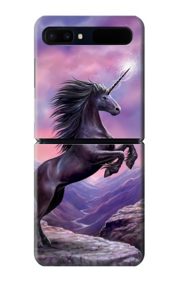 S1461 Licorne Fantaisie Cheval Etui Coque Housse pour Samsung Galaxy Z Flip 5G