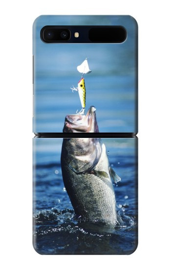 S1594 Pêche à l'achigan Etui Coque Housse pour Samsung Galaxy Z Flip 5G