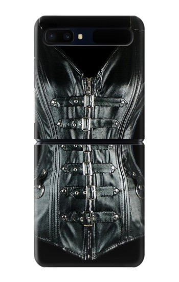 S1639 Gothique Corset Noir Etui Coque Housse pour Samsung Galaxy Z Flip 5G