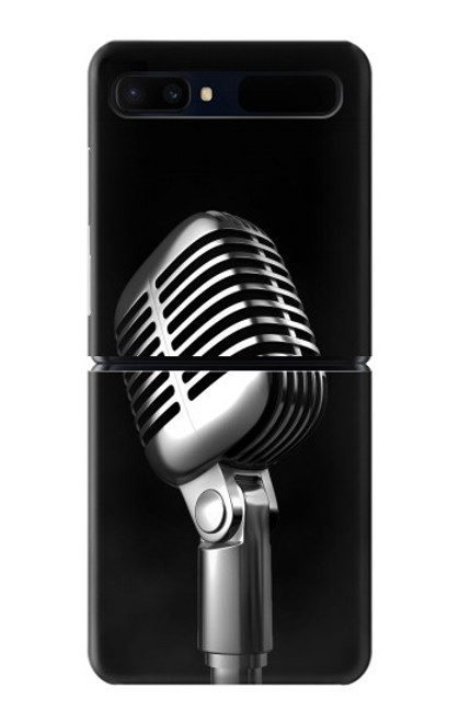 S1672 Rétro Musique Jazz Microphone Etui Coque Housse pour Samsung Galaxy Z Flip 5G