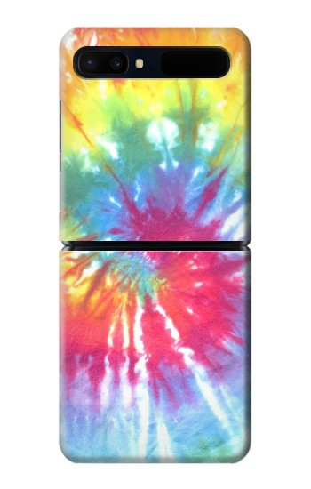 S1697 Tie Dye coloré imprimé graphique Etui Coque Housse pour Samsung Galaxy Z Flip 5G