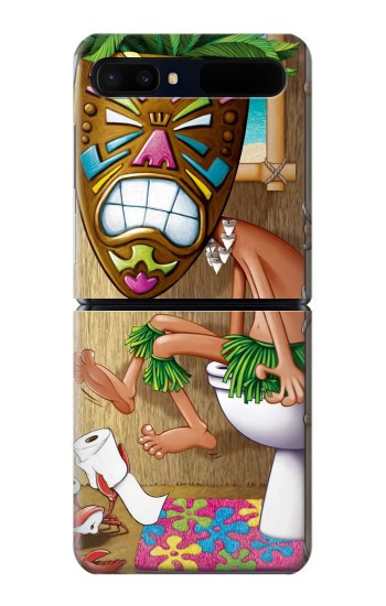S1702 Tiki Homme Toilette Etui Coque Housse pour Samsung Galaxy Z Flip 5G