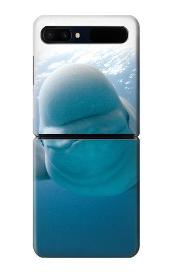 S1801 Béluga Sourire baleine Etui Coque Housse pour Samsung Galaxy Z Flip 5G
