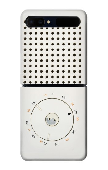 S1857 Rétro transistor radio Etui Coque Housse pour Samsung Galaxy Z Flip 5G