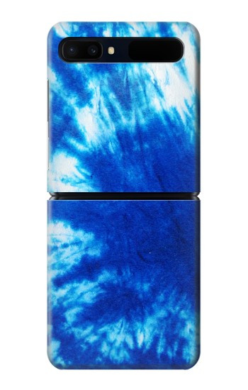 S1869 Tie Dye Bleu Etui Coque Housse pour Samsung Galaxy Z Flip 5G