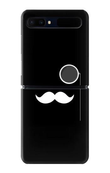 S1946 Sir Mustache Minimalisme Etui Coque Housse pour Samsung Galaxy Z Flip 5G
