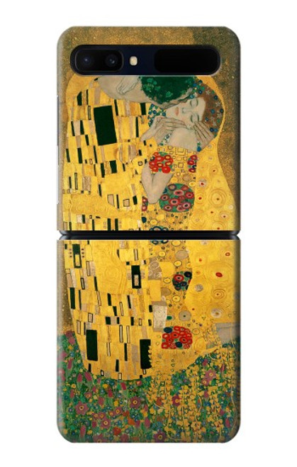 S2137 Gustav Klimt Le Baiser Etui Coque Housse pour Samsung Galaxy Z Flip 5G