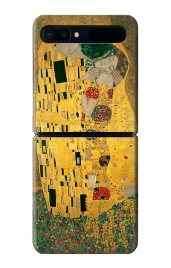 S2137 Gustav Klimt Le Baiser Etui Coque Housse pour Samsung Galaxy Z Flip 5G
