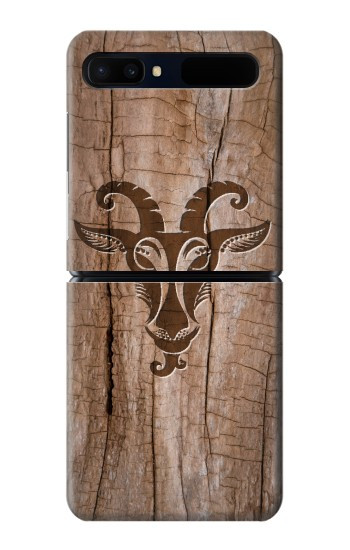 S2183 Chèvre de bois imprimé graphique Etui Coque Housse pour Samsung Galaxy Z Flip 5G