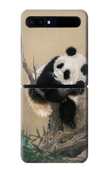 S2210 Peinture Art Panda Fluffy Etui Coque Housse pour Samsung Galaxy Z Flip 5G