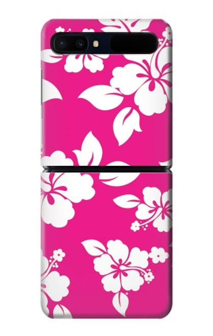 S2246 Motif rose Hawai Hibiscus Etui Coque Housse pour Samsung Galaxy Z Flip 5G