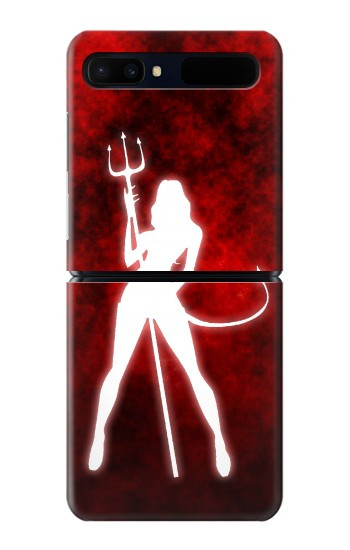 S2455 Sexy Fille du Diable Etui Coque Housse pour Samsung Galaxy Z Flip 5G