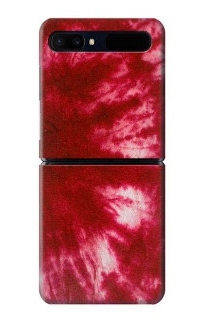 S2480 Tie dye rouge Etui Coque Housse pour Samsung Galaxy Z Flip 5G