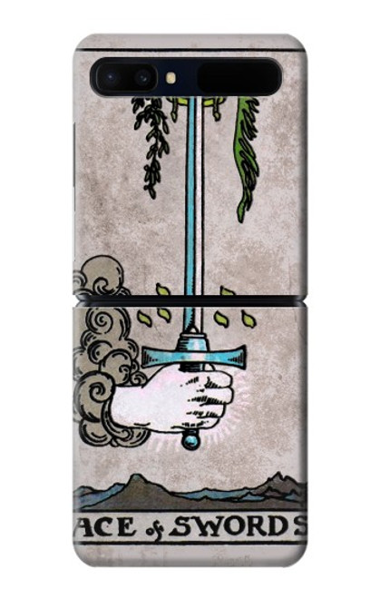 S2482 Carte de tarot As des épées Etui Coque Housse pour Samsung Galaxy Z Flip 5G