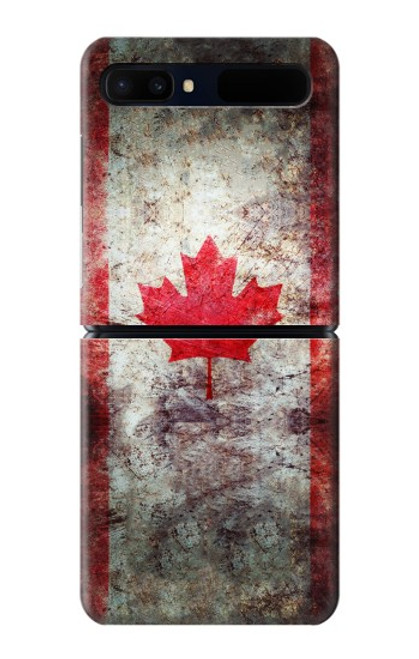S2490 Canada Feuille d'érable Drapeau Texture Etui Coque Housse pour Samsung Galaxy Z Flip 5G