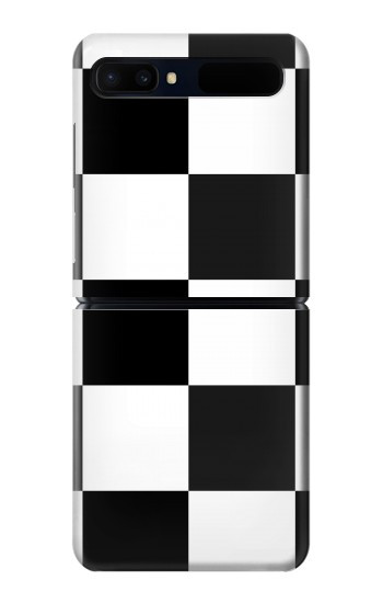 S2492 Noir et blanc Damier Etui Coque Housse pour Samsung Galaxy Z Flip 5G