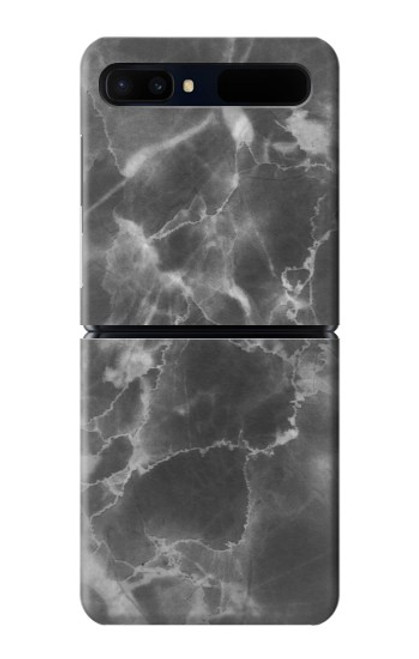 S2526 Noir Marbre imprimé graphique Etui Coque Housse pour Samsung Galaxy Z Flip 5G