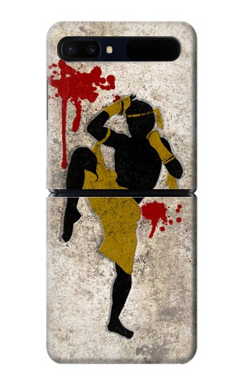 S2635 Muay Thai Kickboxing Lutte sang Etui Coque Housse pour Samsung Galaxy Z Flip 5G