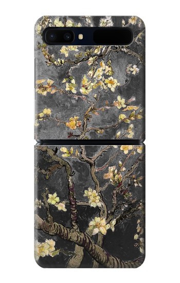 S2664 Noir Fleur Amandier Van Gogh Etui Coque Housse pour Samsung Galaxy Z Flip 5G