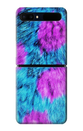S2757 Monstre de fourrure Motif graphique Peau Etui Coque Housse pour Samsung Galaxy Z Flip 5G