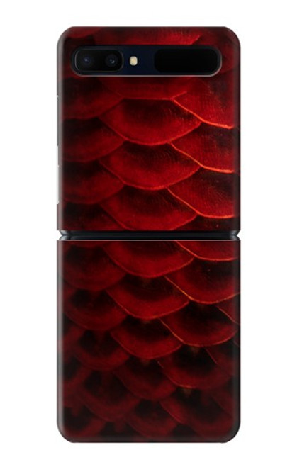 S2879 Rouge Arowana écailles de poisson Etui Coque Housse pour Samsung Galaxy Z Flip 5G
