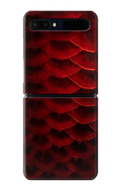 S2879 Rouge Arowana écailles de poisson Etui Coque Housse pour Samsung Galaxy Z Flip 5G