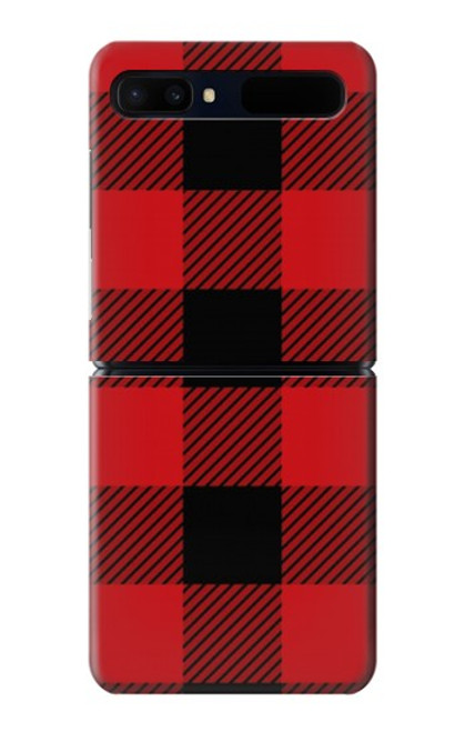 S2931 Rouge Buffle motif de vérification Etui Coque Housse pour Samsung Galaxy Z Flip 5G