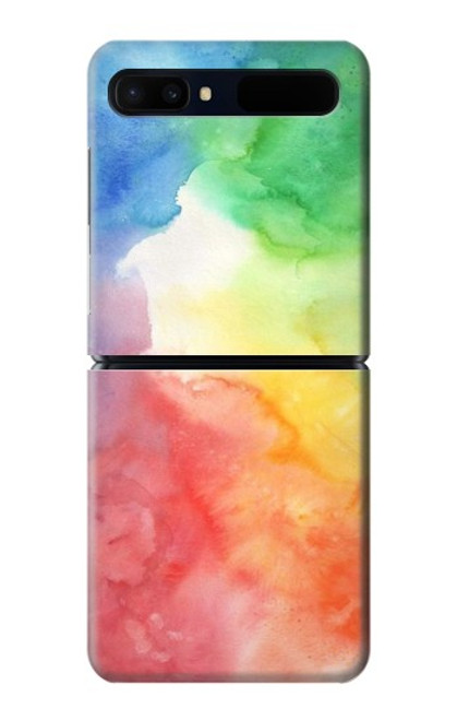 S2945 Aquarelle colorée Etui Coque Housse pour Samsung Galaxy Z Flip 5G