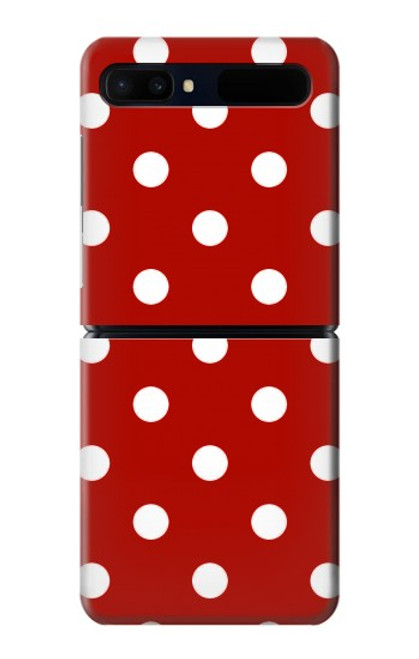 S2951 Rouge Pois Etui Coque Housse pour Samsung Galaxy Z Flip 5G