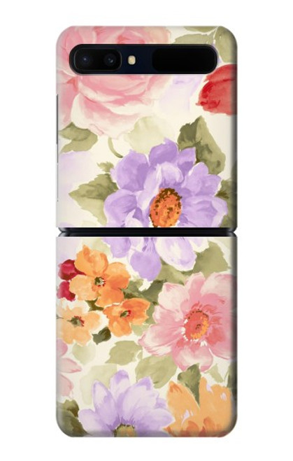 S3035 Peinture douce Fleur Etui Coque Housse pour Samsung Galaxy Z Flip 5G