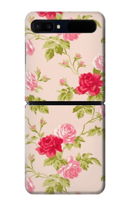 S3037 Jolie Flora Rose Cottage Etui Coque Housse pour Samsung Galaxy Z Flip 5G