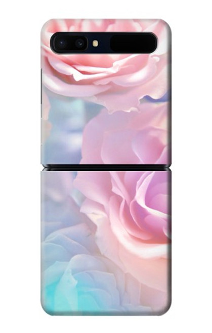 S3050 Pastel Fleurs millésimé Etui Coque Housse pour Samsung Galaxy Z Flip 5G