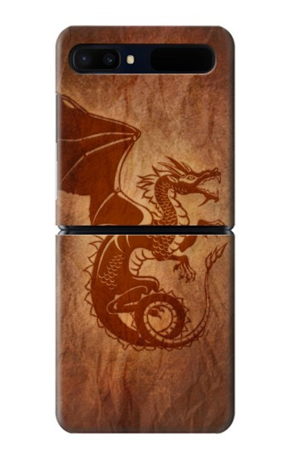 S3086 Rouge dragon Tatouage Etui Coque Housse pour Samsung Galaxy Z Flip 5G