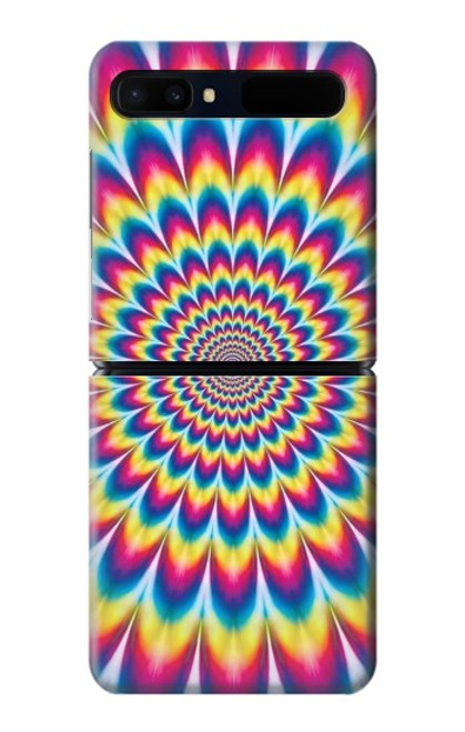 S3162 psychédélique coloré Etui Coque Housse pour Samsung Galaxy Z Flip 5G