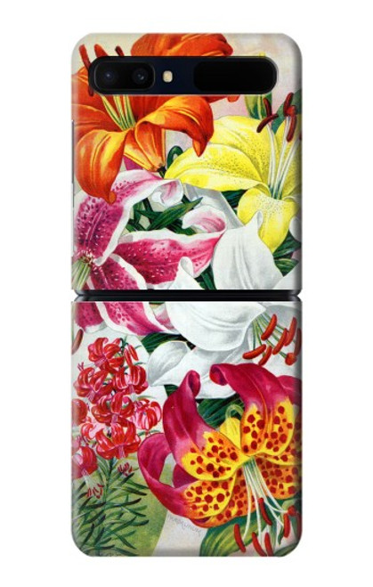 S3205 Fleurs Art Retro Etui Coque Housse pour Samsung Galaxy Z Flip 5G