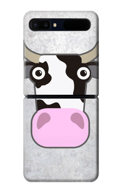 S3257 Vache Dessin animé Etui Coque Housse pour Samsung Galaxy Z Flip 5G