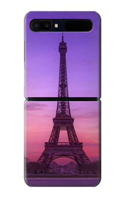 S3447 Paris Eiffel Le coucher du soleil Etui Coque Housse pour Samsung Galaxy Z Flip 5G