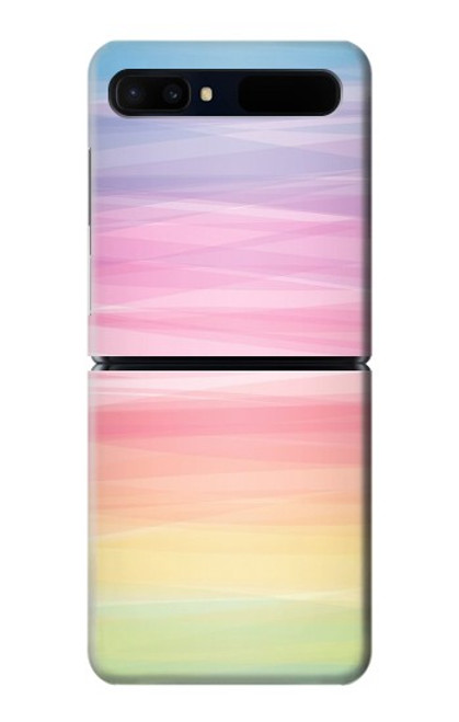 S3507 Coloré Arc-en-ciel pastel Etui Coque Housse pour Samsung Galaxy Z Flip 5G