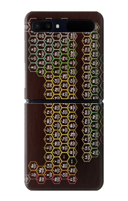 S3544 Néon Honeycomb Tableau périodique Etui Coque Housse pour Samsung Galaxy Z Flip 5G
