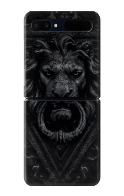 S3619 Lion noir gothique Etui Coque Housse pour Samsung Galaxy Z Flip 5G