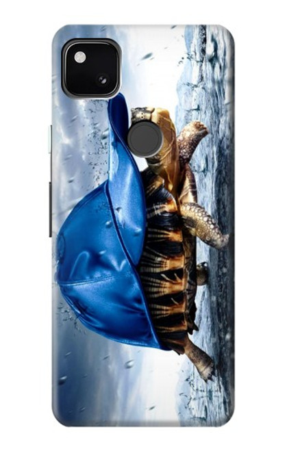 S0084 Tortue sous la pluie Etui Coque Housse pour Google Pixel 4a