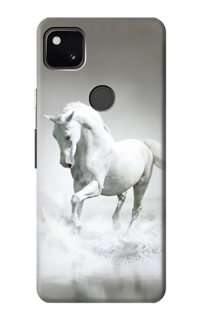 S0932 Cheval Blanc Etui Coque Housse pour Google Pixel 4a