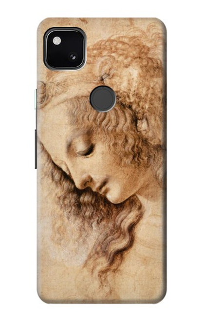 S1045 Leonardo da Vinci Femme Head Etui Coque Housse pour Google Pixel 4a