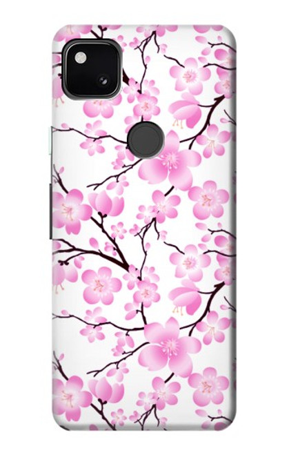 S1972 Sakura fleur de Cerisiers Etui Coque Housse pour Google Pixel 4a