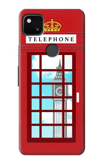 S2059 Angleterre britannique Cabine téléphonique Minimaliste Etui Coque Housse pour Google Pixel 4a